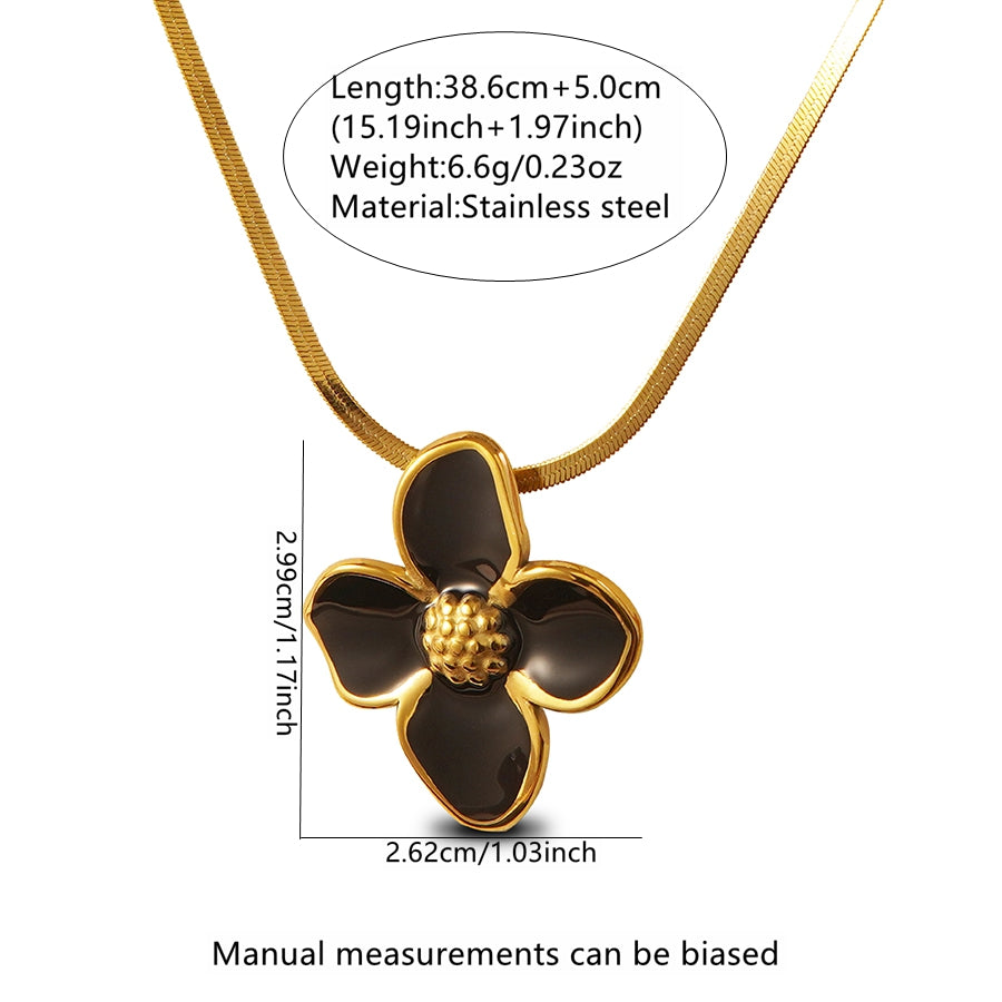 Cadena Serpiente Flor — NAXE Bañada en Oro 18K