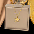 Collar Estrella de mar Impermeable NAXE Acero 304 Bañado en Oro