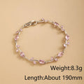 Pulsera de tulipanes con circonio NAXE Cobre Con Chapado En Platino