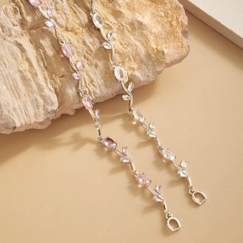 Pulsera de tulipanes con circonio NAXE Cobre Con Chapado En Platino