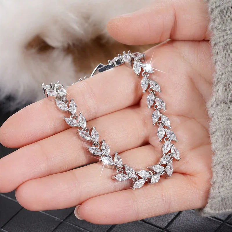 Pulsera grano Engaste De Garra Y Circón NAXE Cobre Con Chapado En Oro KC,